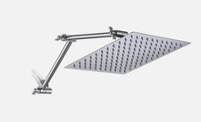 Bathlet 10 inch Rain Shower Head with Height/Angle Adjustable Extension Arm