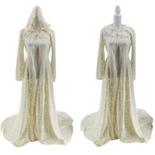 LoveShackFancy NEW Makena RARE Lace Peter Pan Cape Overcoat Ivory Womens Size S