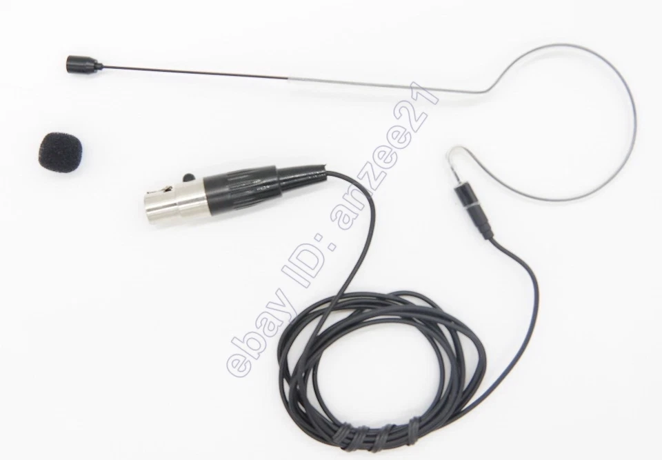 Black earset Microphone for AKG Samson Wireless Headset Mic System XLR 3Pin mini - Image 3 of 3