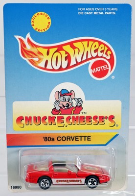 Hot Wheels '80s Corvette Chuck E. Cheese's Exclusive E #16980 NRFP 1996 Red 1:64