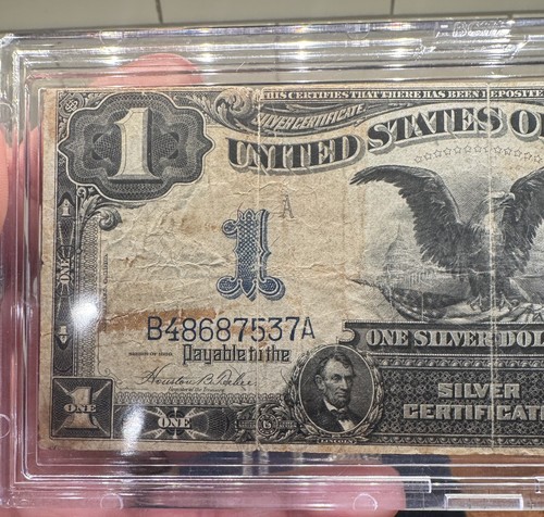 1899 BLACK EAGLE $1 Silver Certificate, See Photos For Condition, Hard Case - Picture 2 of 8