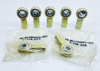 LOT OF 7 FKB FL5SB BRONZE FEMALE ROD END 5/16''-BORE 5/16-24-THREAD LEFT HAND