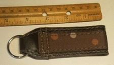 New Thirty One Hang It Up Key Fob Chocolate Spots Brown Blue Dots 300677F09