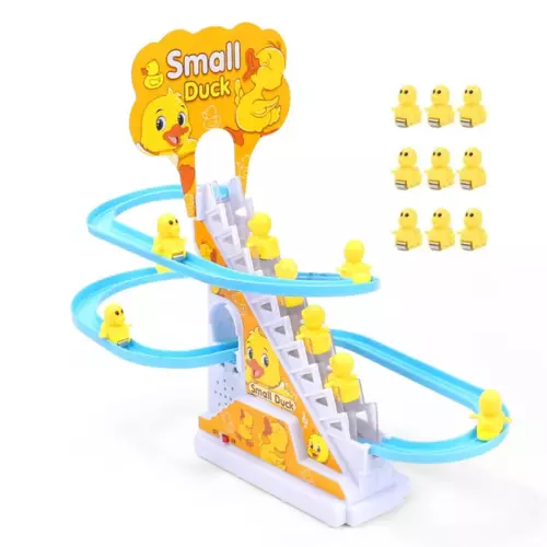 Climbing Stairs Track Toys Electric Duck DIY Rail Racing Track Roller Coaster To - Picture 2 of 14