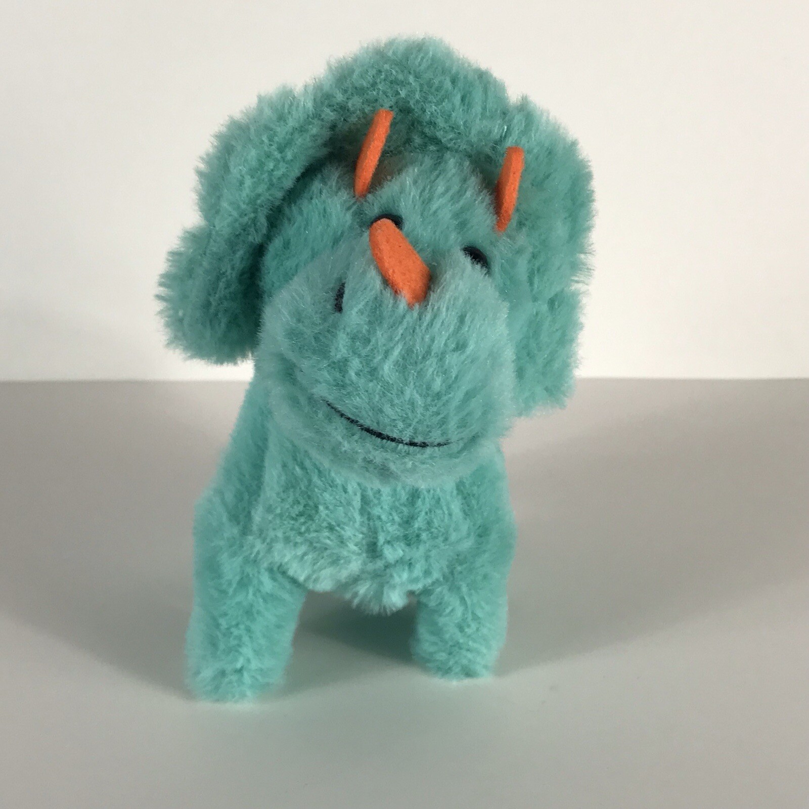 KID CONNECTION TEAL ORANGE WALKING ROARING DINOSAUR PLUSH STUFFED TOY