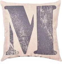 Pillow Covers Letter Decorative Throw Pillow Case Home Decor Design Gift Square,