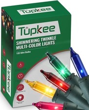 Christmas Random Shimmering Twinkle Lights - 12 of 100 Lights Twinkle, Indoor...