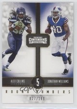 2016 Contenders Round Numbers Gold 27/199 Alex Collins Jonathan Williams #16 7l6