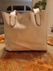 Coach Soft Leather Derby Tote Chalk Ivory White 58660 Gold