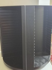 Vintage Laserline 80 CD Storage Tower Rotating Carousel Spinning Rack Black CD80