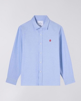 edwin herren hemden i034964 big ox-shirt 01.67 blue