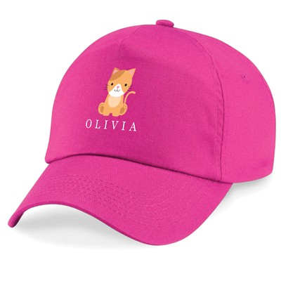 Baseballmütze personalisiert Katze Kinder süß Katzendesign personalisiert Name Jungen...