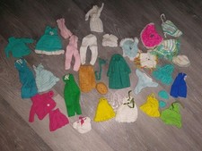 Vintage Homemade Small Lot Of 31 Barbie Type Clothes  Crochet