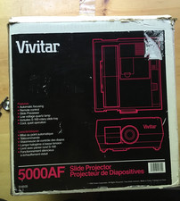 Vivitar 5000AF Auto Focus 35mm Slide Projector - Tested Working W/ Original Box