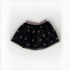 Cat Jack Girls Sz 6 Black With Glitter Unicorns Skirt Tulle Overlay