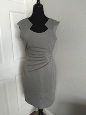 Calvin Klein Size 14 Sleeveless Gray Dress