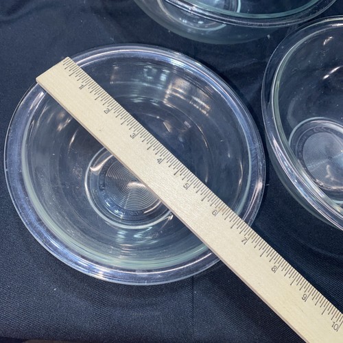 Set of 3 Pyrex 322-323-325Corning,Clear Glass Nesting BowlsOven/Microwave - Picture 4 of 6