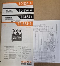 Sony TC-854-4 Tape Deck Service Manual, Schem...