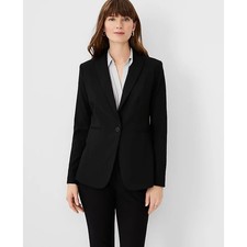 Talbots Petites Black Blazer Size 10P Tailored Dress Jacket Career Work