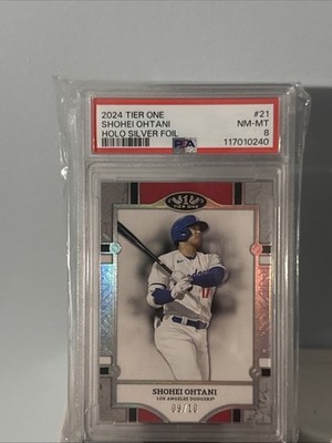 2024 Topps Tier One - Tier 2 Shohei Ohtani #21 Silver Foil /99 PSA 8 POP 4!!