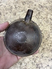 Gem MFG Co. Pittsburgh, PA Miners Carbide Powder Tin Flask Rare!