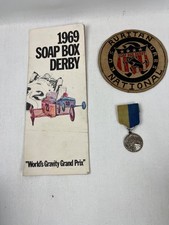 Vintage 1969 Soap Box Derby Ephemera Ribbon With Madallion Arkon Ohio