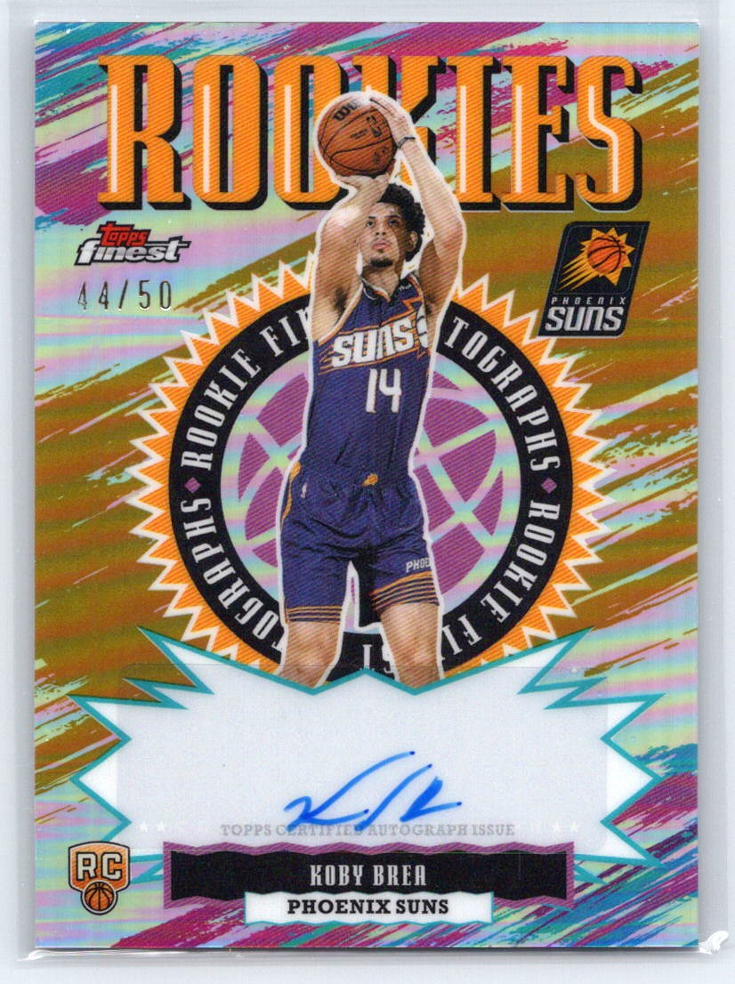 2025-26 Finest #RFA-KB Koby Brea Rookie Finest Autographs Gold Refractor #/50