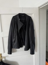 Versace Herren Lederjacke Schwarz Echtleder Biker Gr. [56] Top Zustand