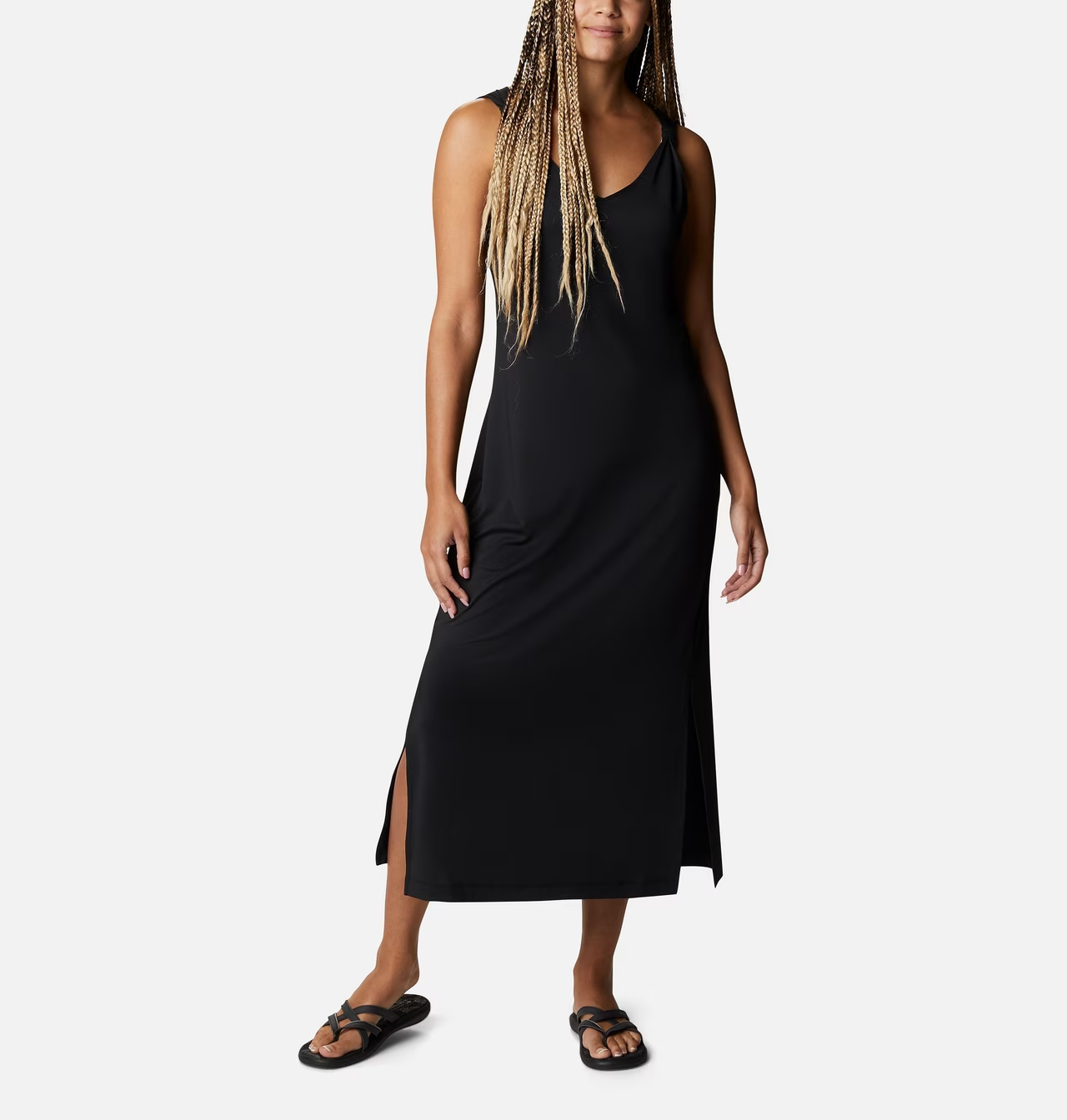 NEW! Columbia Women's Chill River Midi Dress Comfort Black Standard Full Size US