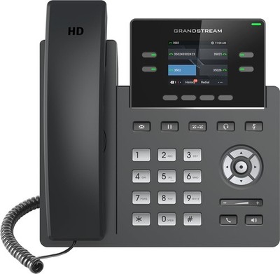 Grandstream GRP2612W IP Phone | 4 Lines, 4 SIP Accounts | 2.4-Inch Black 