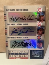Ryne Sandberg 2005 Donruss Signature Triple Autograph Williams Jenkins Cubs SP