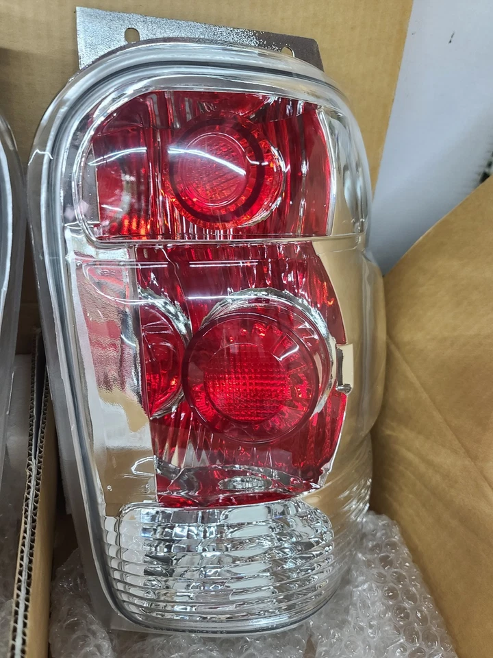 Fits 98-01 Ford Explorer Mercury Mountaineer Clear Tail Lights Rear Brake Lamps - Image 3 of 4