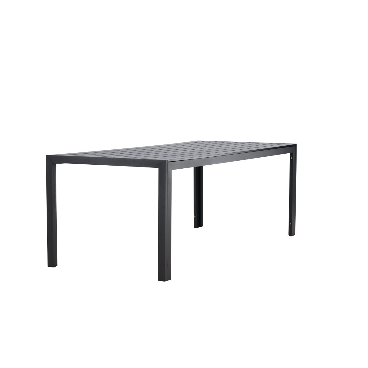 Table de jardin Mirko 205cm noir en métal résistant aux intempéries et UV