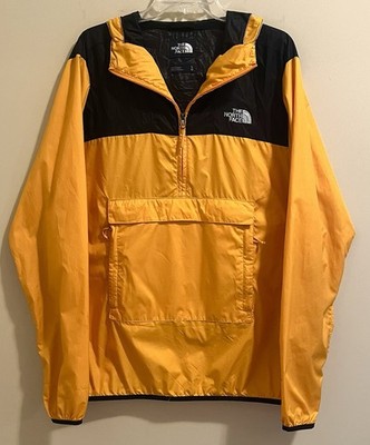 The North Face Windfall Jacket Windbreaker w/ Hood Orange/Black - Men s L