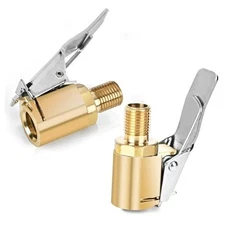 2pcs Locking Tire Air Chuck,Brass Tire Inflation Hose Adapter,Tire Nozzle With 