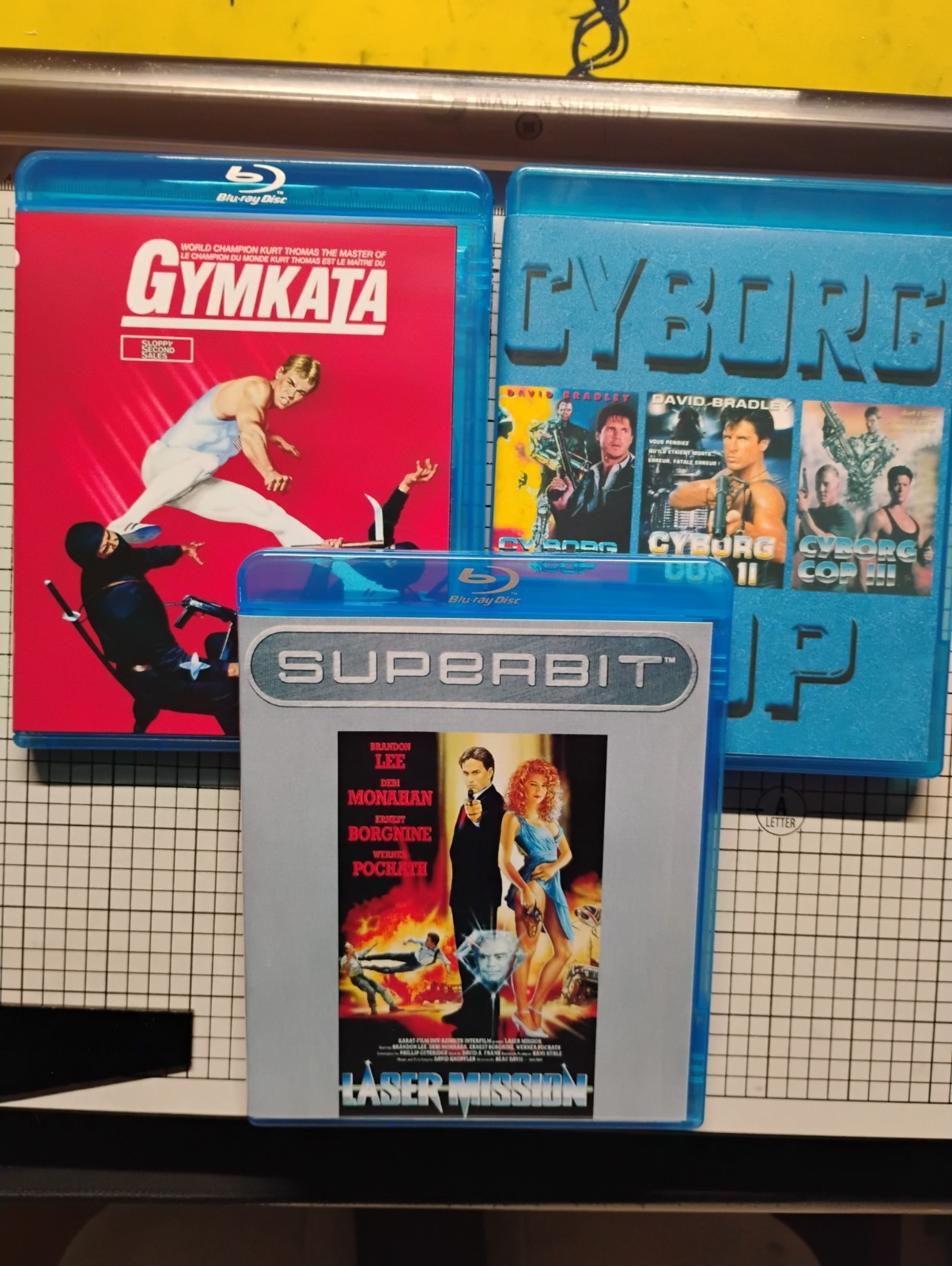 Gymkata Laser Mission Cyborg Cop 1 2 3 Region Free Blu-ray Bundle