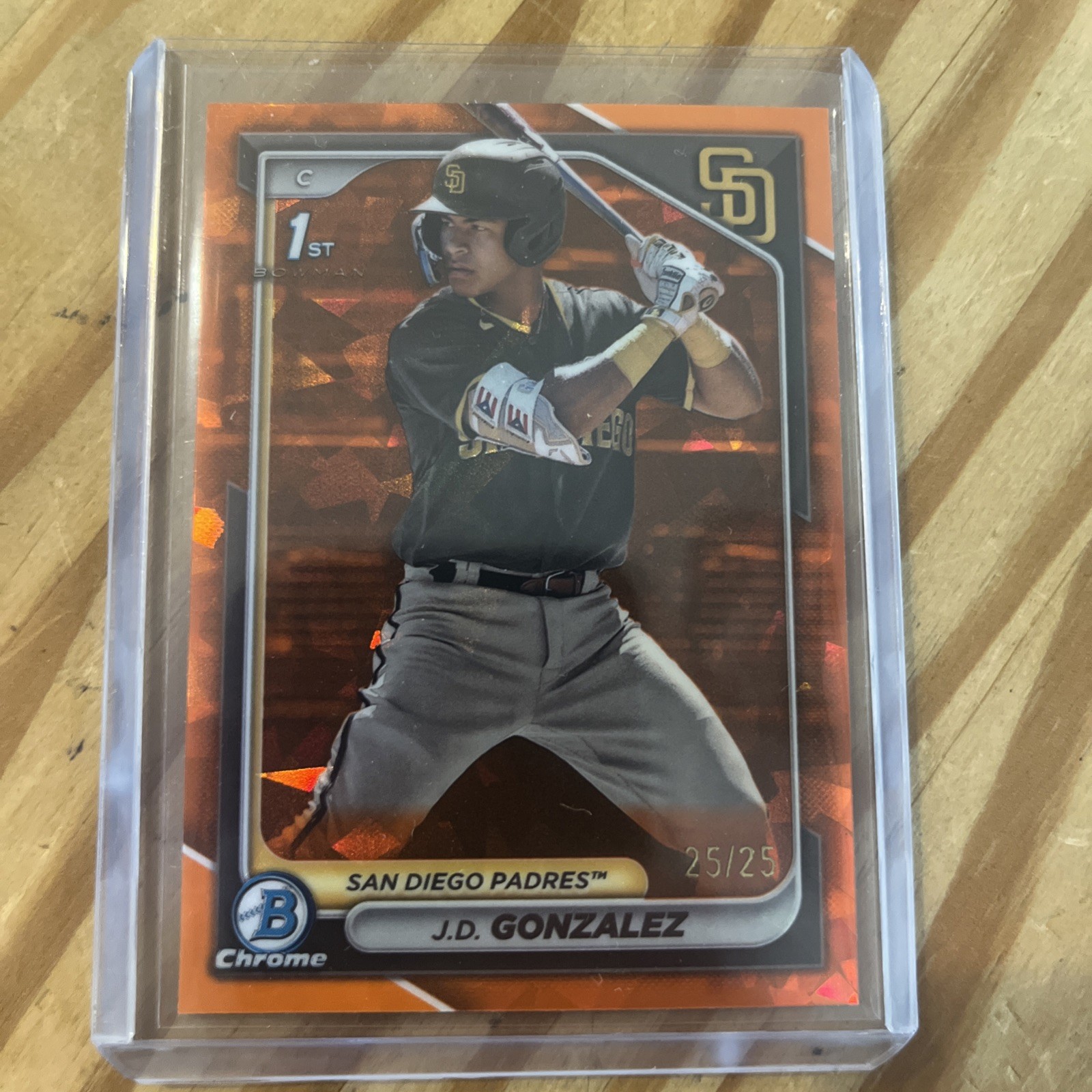 2024 Bowman Sapphire J.D. Gonzalez Chrome Refractor Orange 1st #25/25