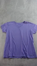 Life is Good Crusher T Shirt Women XL Purple Short Sleeve Cotton Casual