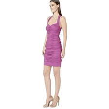 Nicole Miller Collection cotton Ruched body con dress NWT Size 4