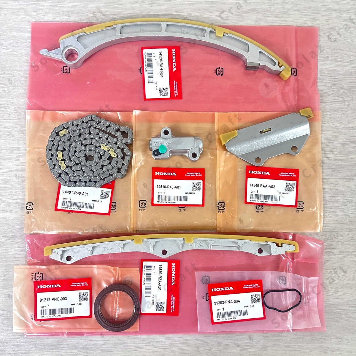 k24 アクセサリー New OEM for Honda Genuine K24 Timing Chain Complete 7PC KIT NEW