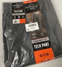 Weatherproof Vintage Men's Tech Pant Straight Fit Water Resistant 42x30 GRAY NWT