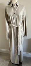H&M Premium Selection Oversized 100% Silk Long Sleeve Shirt Dress - Size L BNWT
