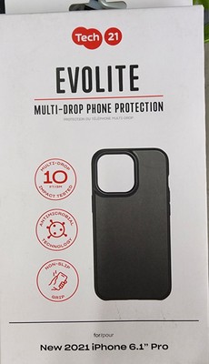 Tech21 EvoLite Case iPhone 13 Pro 6.1'' Black Anti-Microbial Non-Slip Grip