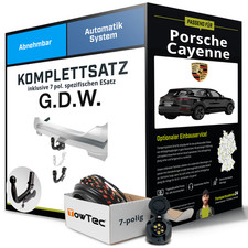Für PORSCHE Cayenne Typ 92A Anhängerkupplung abnehmbar +eSatz 7pol 2010-2018 NEU