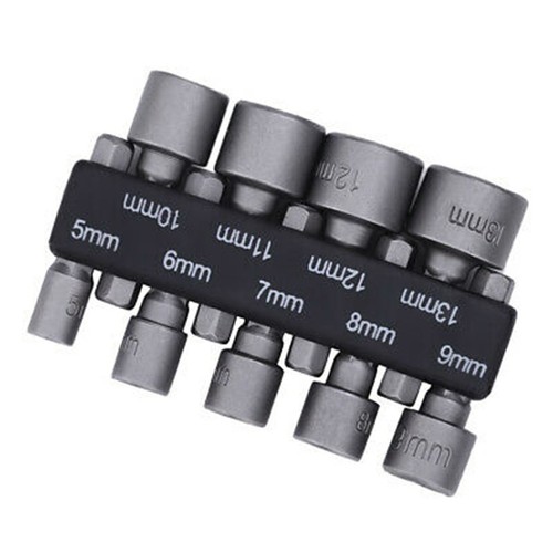 Presa metrica esagonale per punte 1 set da 9 pezzi 1/4 di pollice 5 mm-13 mm acc - Foto 2 di 7
