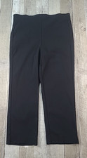 Chico's Women's Cropped Pants Sz 1 US 8 Black Pull On Stretch 22" Inseam