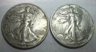 1942 D, & 1942 S * 2 SILVER WALKING LIBERTY HALF DOLLARS * As Seen FREE SHIP