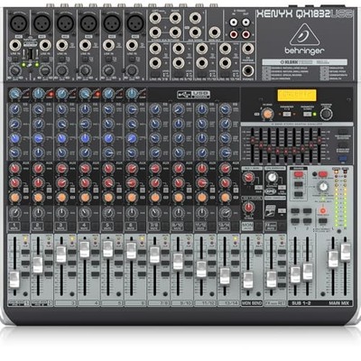 Behringer XENYX QX1832USB Analog Mixer 18 Channels 3 Bus Effects NEW
