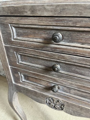 A Single Weathered French Mid Century Vintage Bedside Table - Picture 7 of 15
