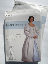 Simplicity 9090 Renaissance Queen Princess Medieval Gown Dress Sz 6-14 or 14-22